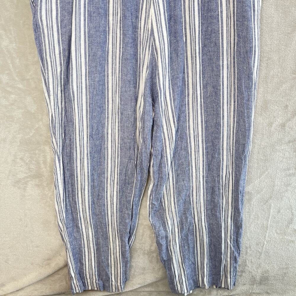 Rails Kyra Seaport Stripe Linen Blend Jumpsuit Large Quiet Luxury Summer Resort - Picture 9 of 16